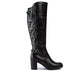 Baretraps Women's Cushioned Buckle Accent Strappy Gyllian Round Toe Block Heel Zip up Boots Black Size 9.5 M