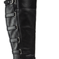 Baretraps Women's Cushioned Buckle Accent Strappy Gyllian Round Toe Block Heel Zip up Boots Black Size 9.5 M