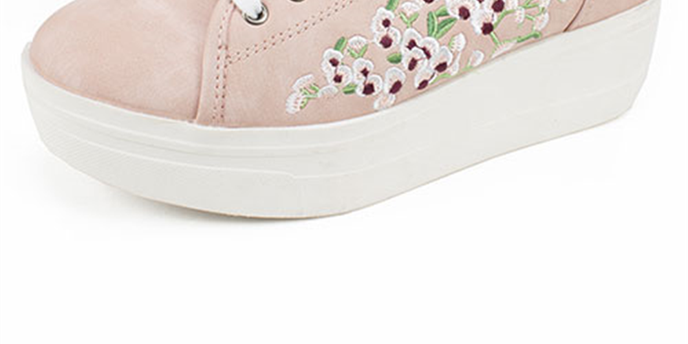 White Mountain Women's Amy Platform Sneaker Pink Size 6 M