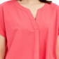 Alfani Women's V Neck Solid Blouse Pink Size XS