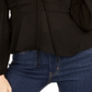 Cinch Women's Peplum Cinched Top Black Size Medium