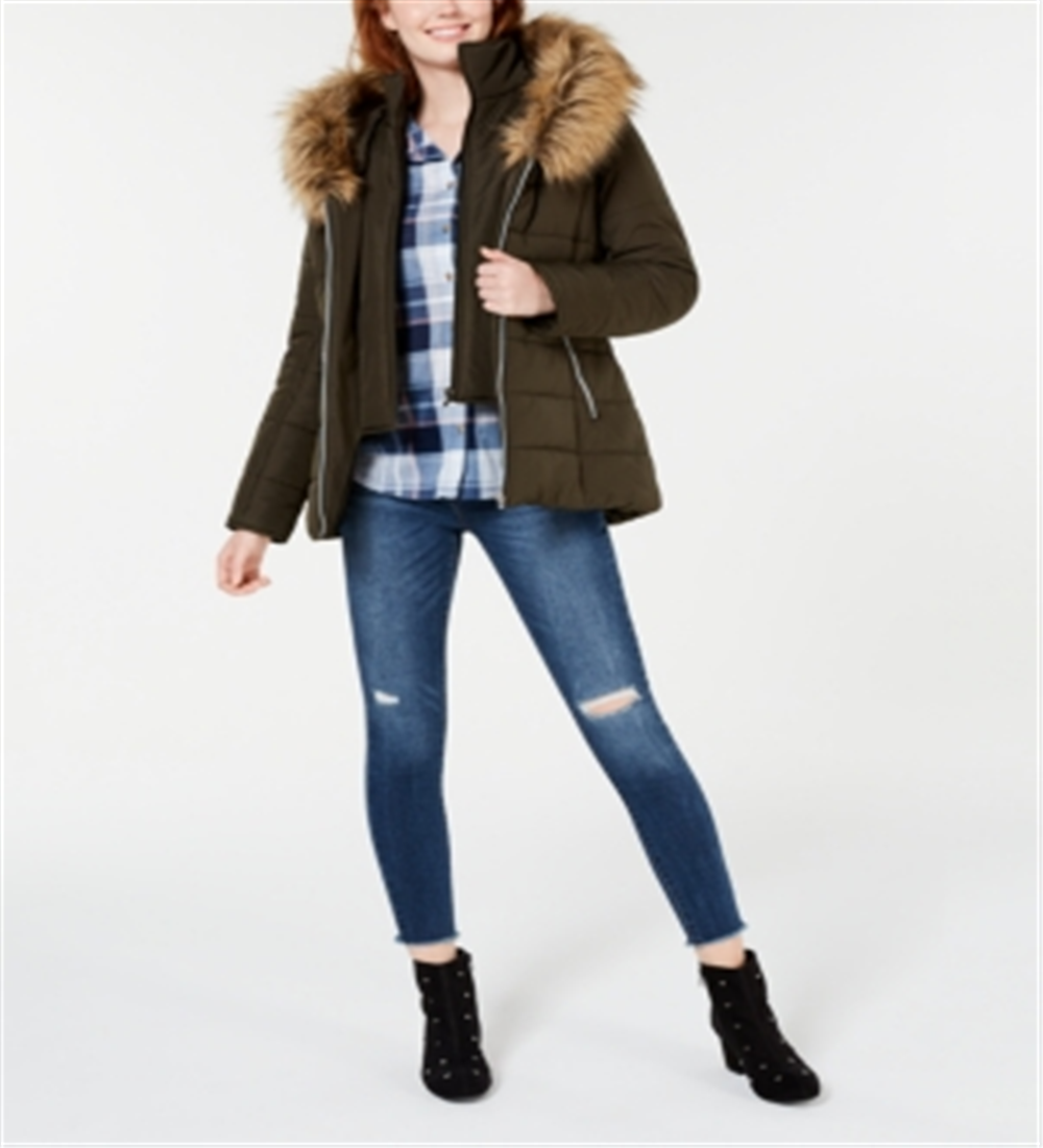 maralyn-me-womens-faux-fur-puffer-coat-green-size-medium