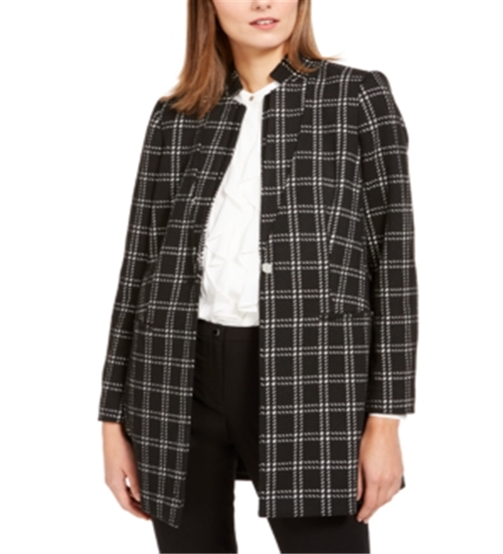 calvin-klein-womens-plaid-button-topper-jacket-black-size-2