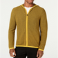 Alfani Men's Patterned Hooded Cotton Jacket Yellow Size X-Large