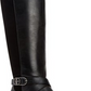 Giani Bernini Women's Buckle Accent Round Toe Wedge Zip up Heeled Boots Black Size 5.5 M