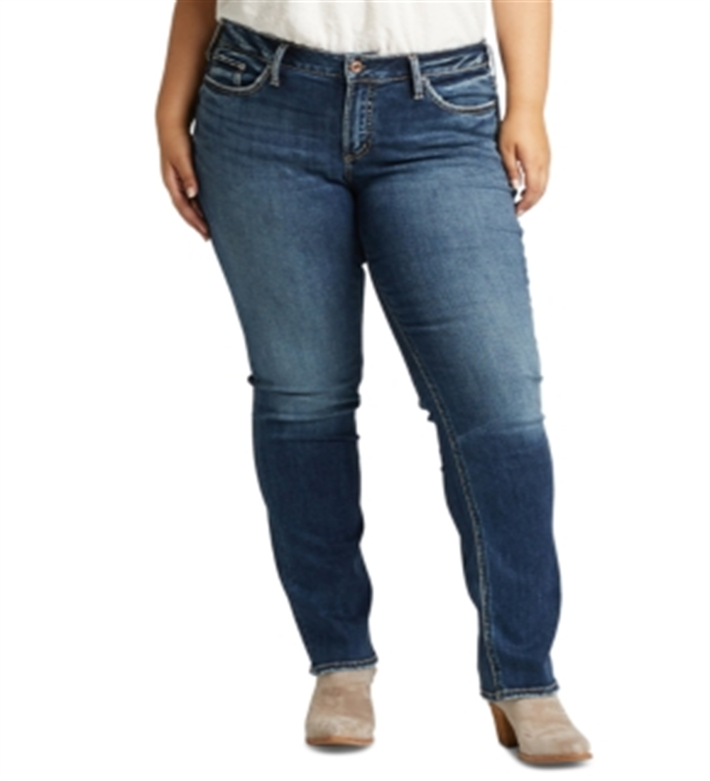 Silver Jeans Co.Women's Trendy Plus Suki Straight Leg Jeans Blue Size 16x30