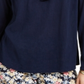 Charter Club Women's Tassel Tie Eyelet Linen Top Blue Size X-Large