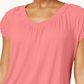 JM Collection Women's Banded Hem Top Yellow Size Petite Medium