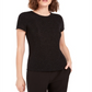 Bar III Women's Textured Sparkle Top Black Size X-Small