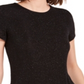 Bar III Women's Textured Sparkle Top Black Size X-Small