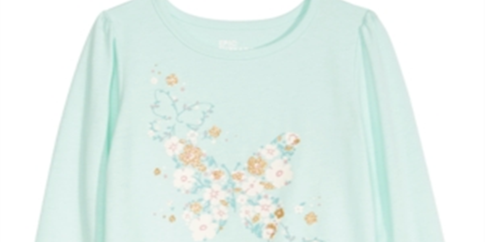 Epic Threads Toddler Girl's Butterfly Flower T-Shirt Various Blue Size 4T