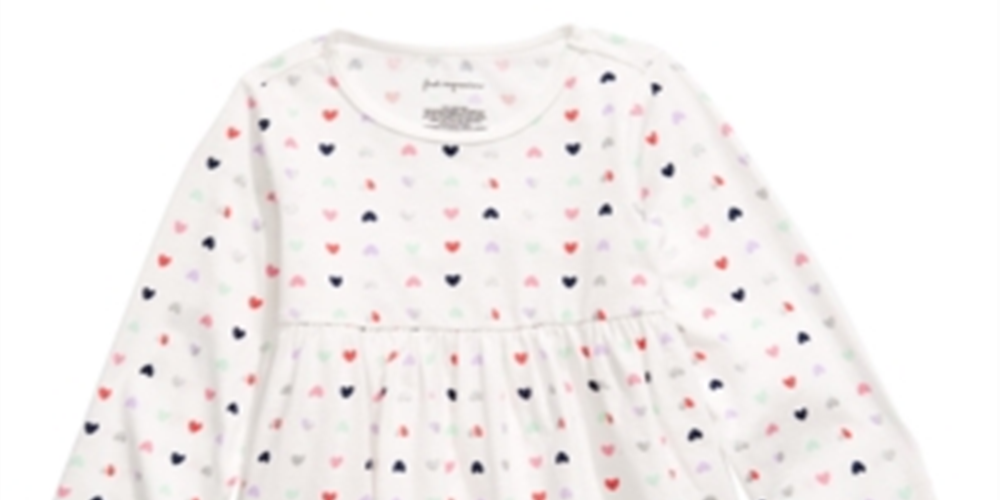 First Impressions Toddler Girl's Heart Print Cotton Tunic White Size 2T