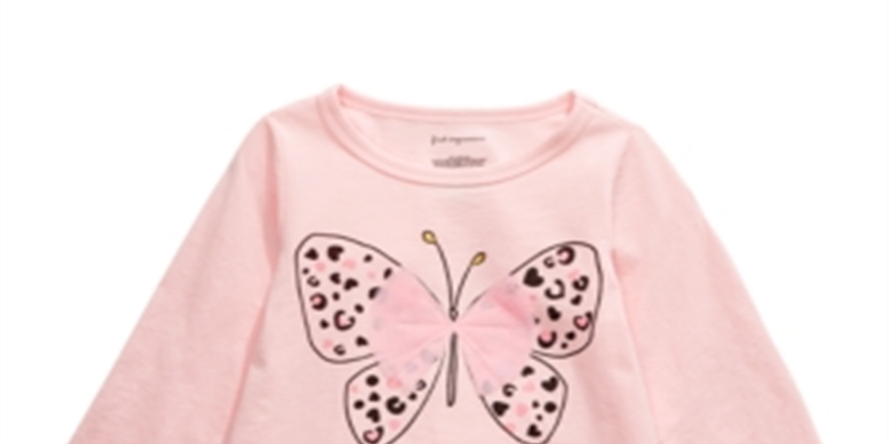First Impressions Toddler Girl's Cotton Butterfly T-Shirt  Pink Size 4T