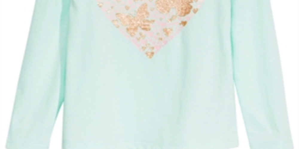 Epic Threads Toddler Girl's Heart Butterflies T-Shirt Blue Size 4T