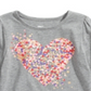 Epic Threads Toddler Girl's Heart T-Shirt  Gray Size 2T
