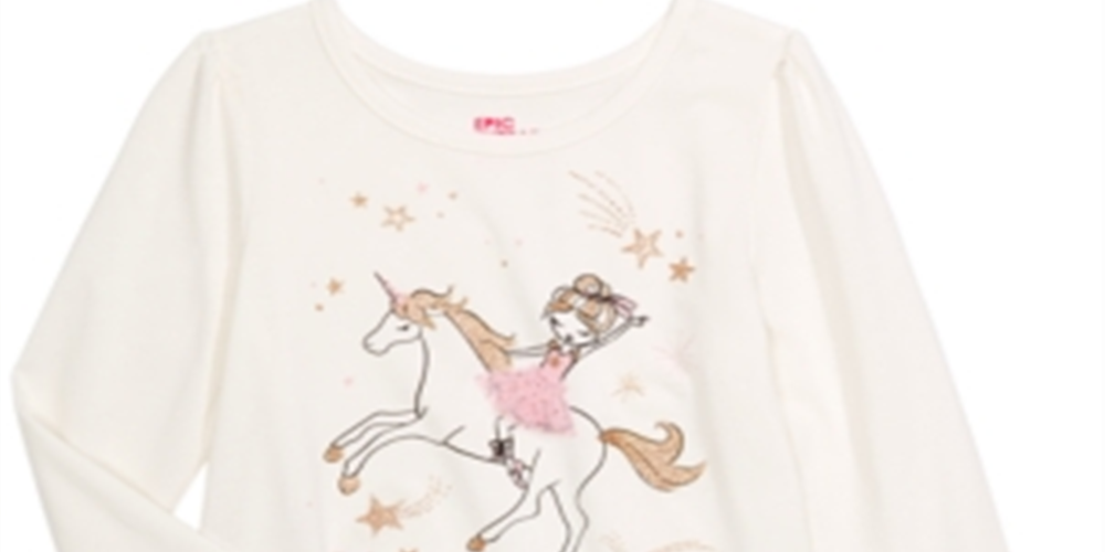 Epic Threads Toddler Girl's Unicorn Rides T-Shirt White Size 3T
