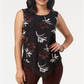Alfani Women's Pointed Hem Sleeveless Blouse Top Red Size Petite XL