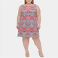 Tommy Hilfiger Women's Plus Printed Aline Dress Red Size 18W