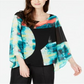 Alfani Women's Abstract Print Top Black Size Petite Medium