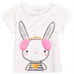 First Impressions Baby Girl's Bunny Print T-Shirt with Faux Sherpa Trim White Size 3-6 Months