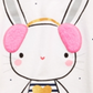 First Impressions Baby Girl's Bunny Print T-Shirt with Faux Sherpa Trim White Size 3-6 Months