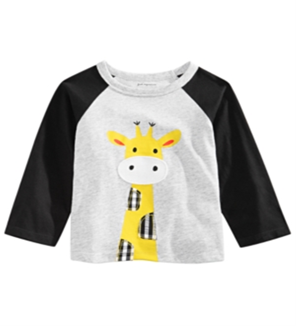 First Impressions Infant Boy's Giraffe Print T-shirt Gray Size 3-6 Months
