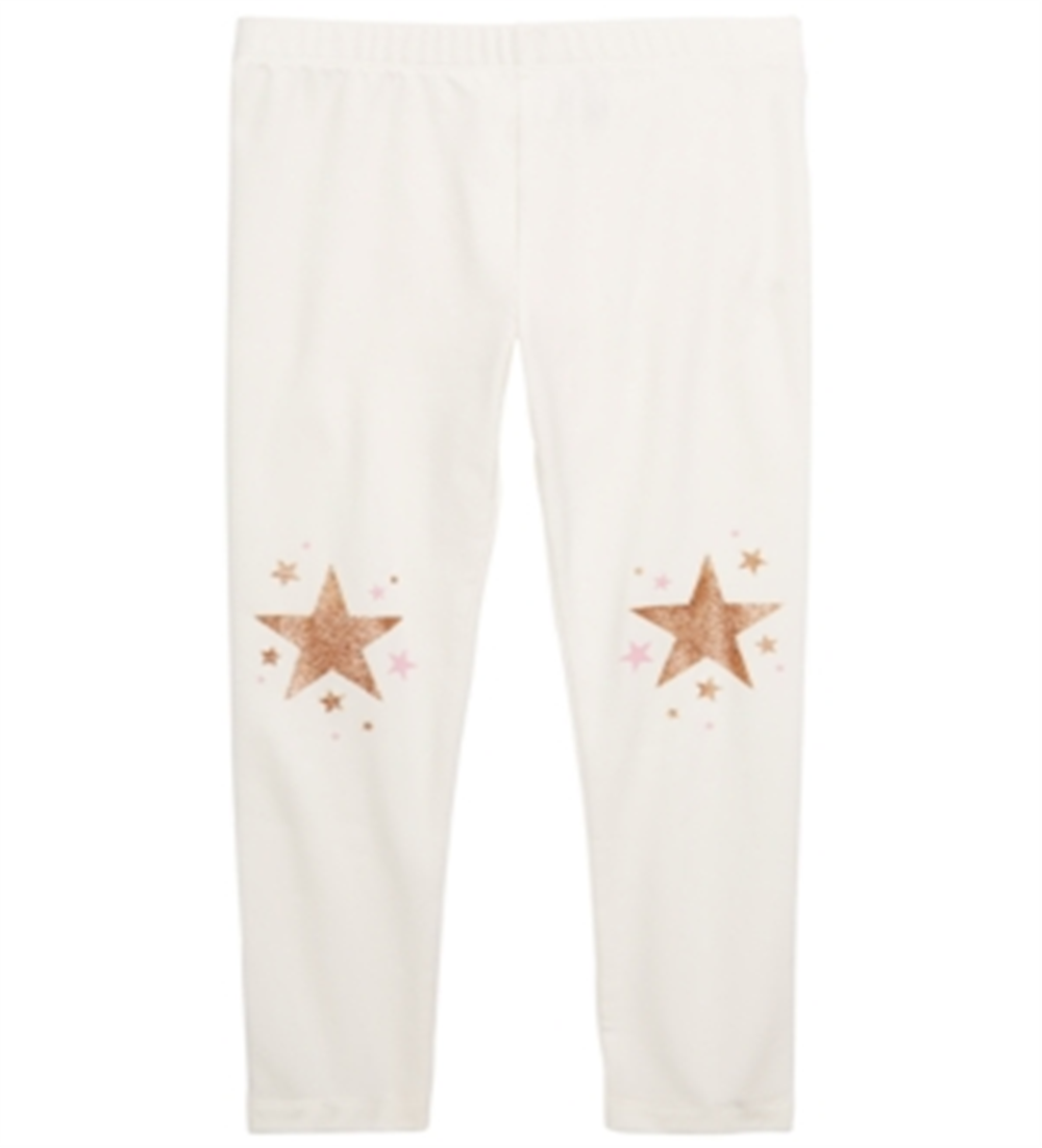 Epic Threads Little Girl's Star Knee Leggings White Size 5