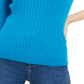 Maison Jules Women's Ribbed Crew Neck Sweater Blue Size X-Small