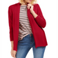 Charter Club Women's  Shawl Collar Mixed-Stitch Sweater Red Size Petite Small