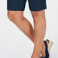 Charter Club Women's Pocketed Zippered Shorts Size 6 Blue Size 6