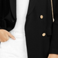 INC International Concepts Women's  Double Breasted Blazer Black Size X-Small