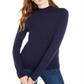 Maison Jules Women's Mock Neck Sweater Blue Size Medium