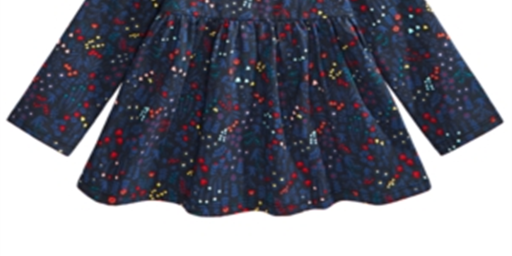 First Impressions Baby Girl's Holiday Floral Tunic T-Shirt  Black Size 24 Months