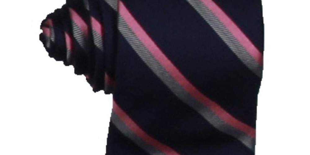 Tommy Hilfiger Men's Silk Striped Neck Tie Navy Size Regular