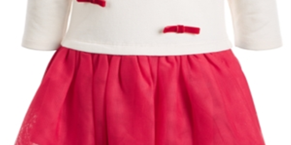 First Impressions Infant Girl's Bow and Tulle Tutu Dress Red Size 12 Months