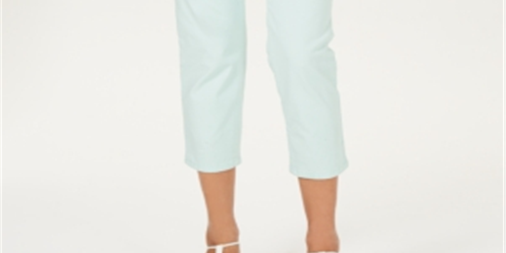 Charter Club Women's Tummy Control Bristol Capri Jeans  Blue Size 12
