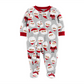 Carter's Unisex Footies Print - Gray Santa Fleece Footie -Gray Size 2T