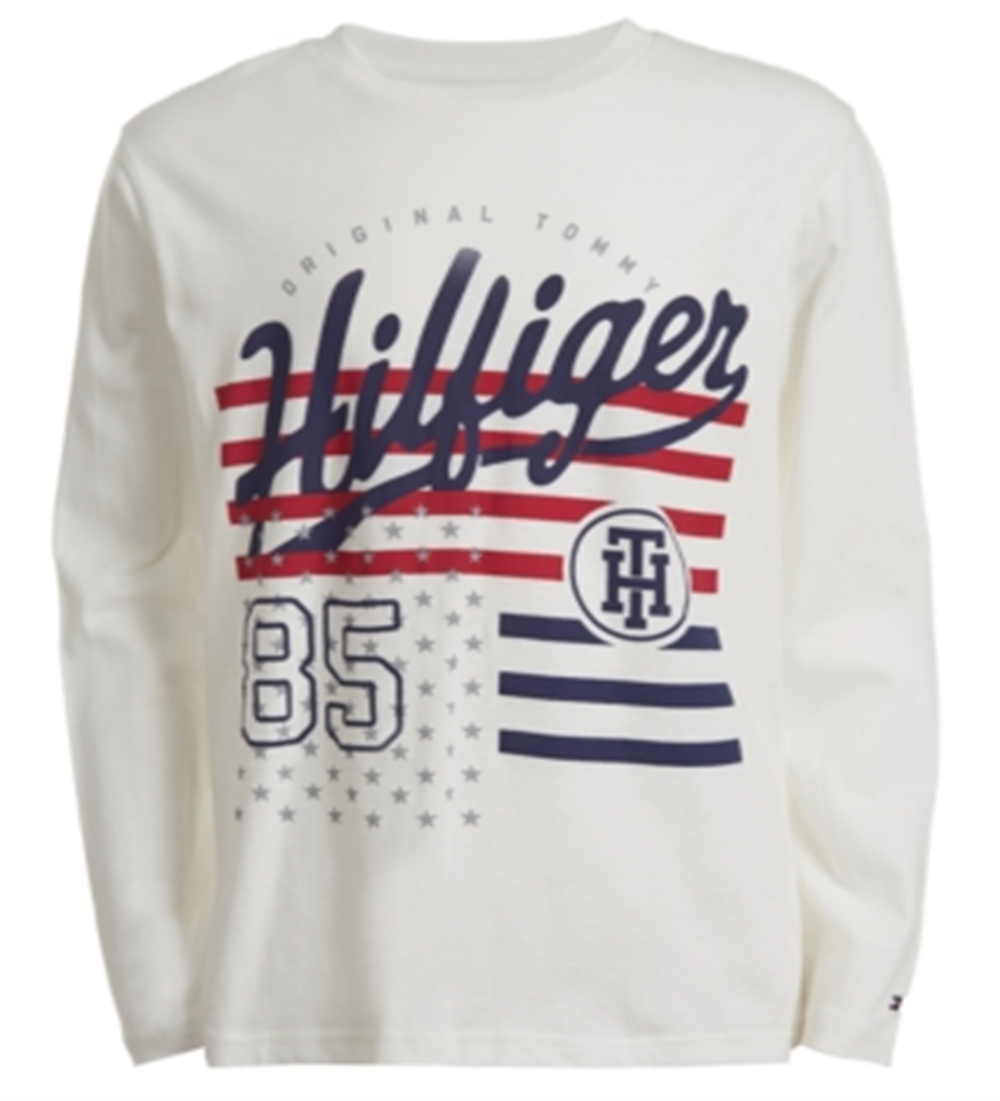 Tommy Hilfiger Little Boys Dexter Logo T-Shirt White Size 5
