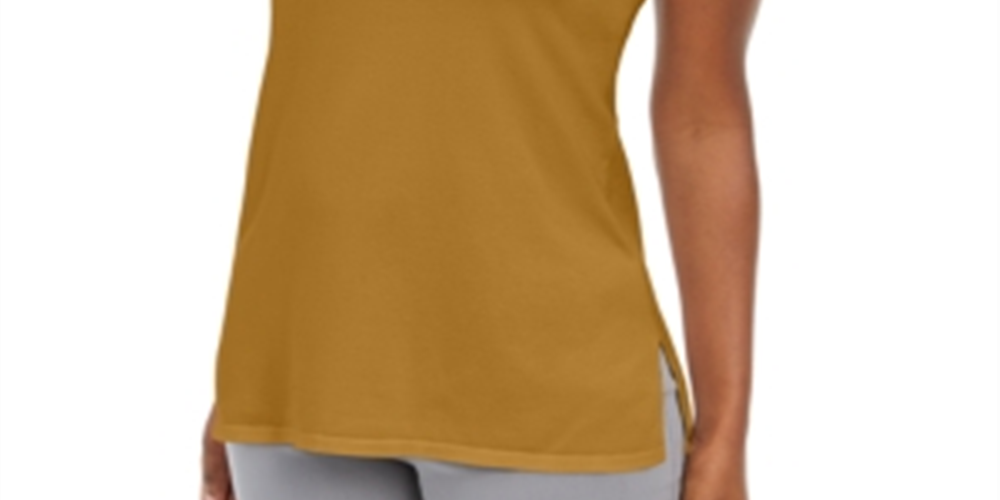 JM Collection Women's Sleeveless Mock-Turtleneck Sweater Yellow Size Medium