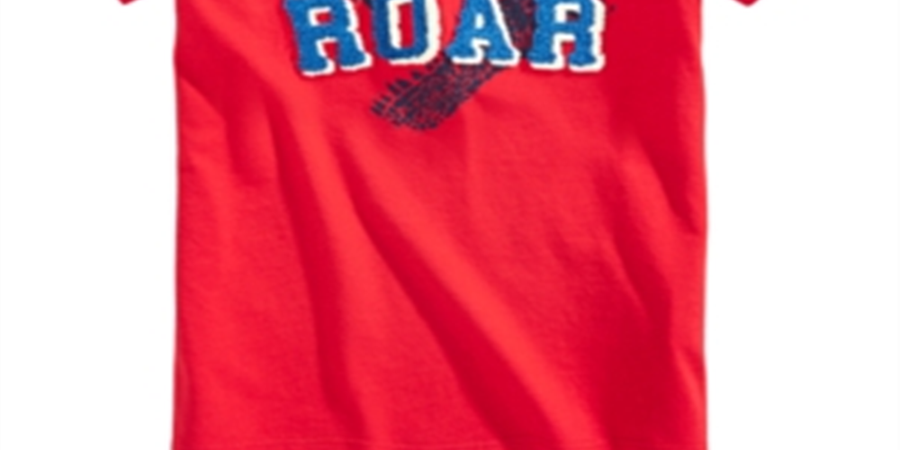 Epic Threads Toddler Boy's Roar Tufted Chenille T-Shirt Red Size 3