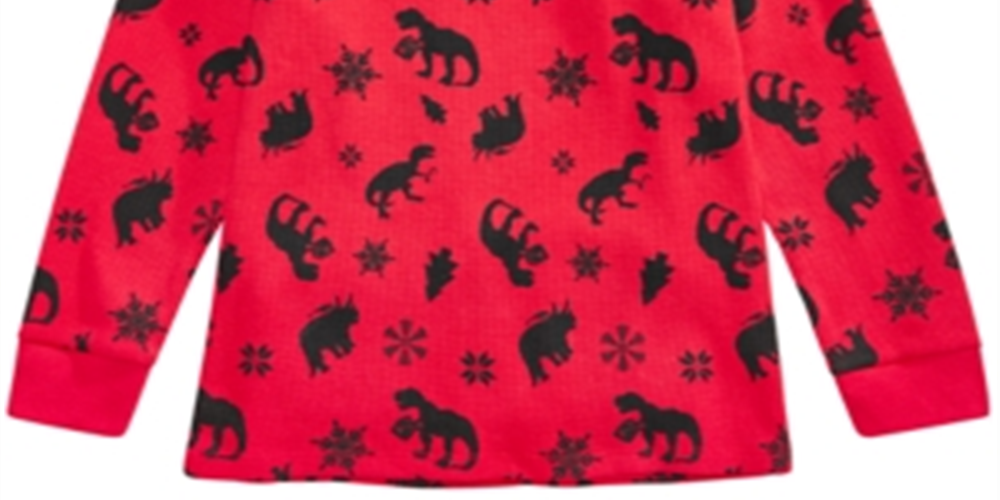Epic Threads Toddler Boy's Dinosaur-Print Thermal T-Shirt Red Size 2