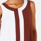 Alfani Women's Colorblocked Sleeveless Top Dark Fudge Size Petite S