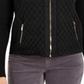 Charter Club Women's Quilted Sweater Jacket Black Size X-Large
