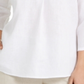 Charter Club Women's Woven Drawstring Tie-Cuff Top White Size Large
