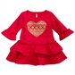 First Impressions Baby Girl's Sparkle Heart Ruffled Terry Dress Red Size 18MOS