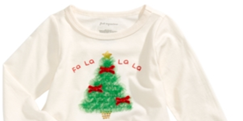 First Impressions Baby Girl's Tulle Tree-Print Peplum T-Shirt White Size 6-9MOS