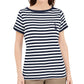 Karen Scott Women's Striped Anchor Top Blue Size XS