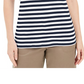 Karen Scott Women's Striped Anchor Top Blue Size XS