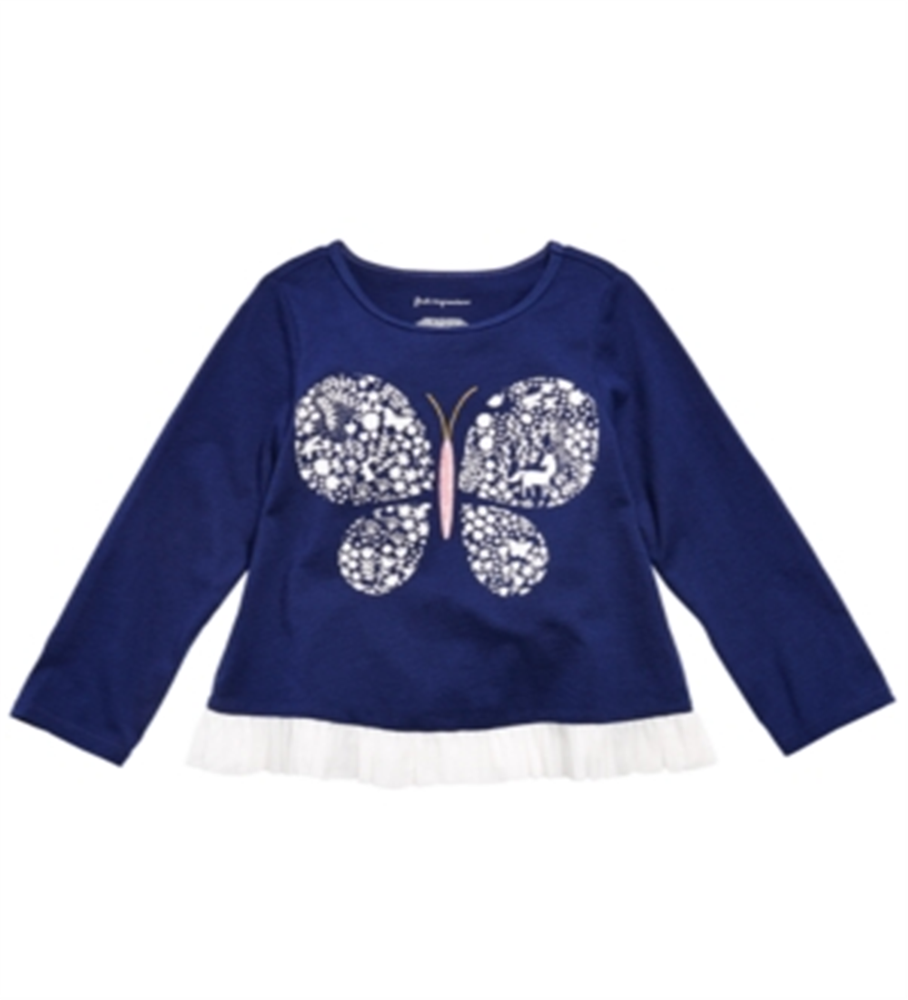 First Impressions Baby Girl's Cotton Butterfly T-Shirt Blue Size 6-9 Months