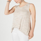 Style & Co Women's Sleeveless Scoop Neck Tank Top Brown Size Medium